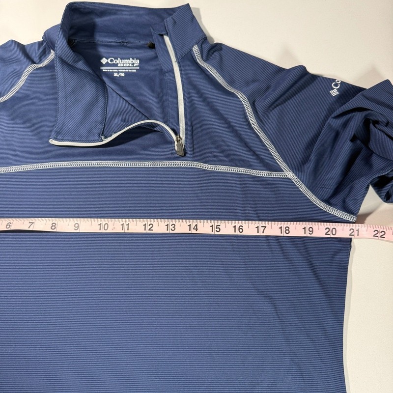 Columbia Golf Mens Long Sleeve Quarter Zip Pullover Shirt Blue XL/TG Outdoor gallery