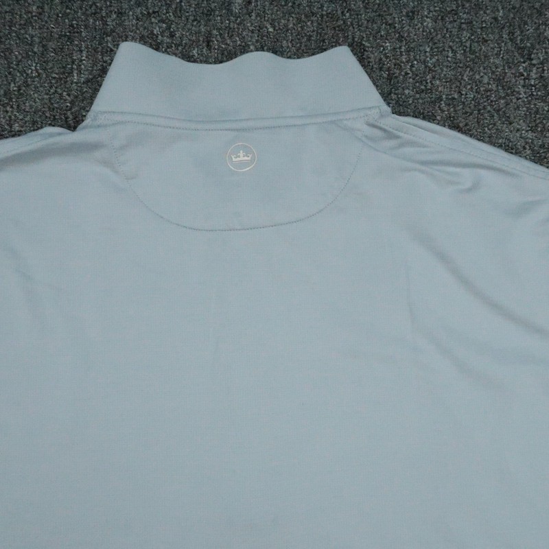 Peter Millar Pullover Mens Large Gray Ross Performance Baseball Collar 1/4 Zip gallery