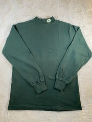 Vintage Pro Player Green Bay Packer Mock Neck Long Sleeve Shirt Size Large Green