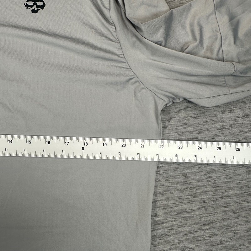 Zero Foxtrot 1/4 Zip Performance Pullover Mens 2XL Gray Spade Skull Logo NEW gallery