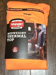 Men’s Wrangler Workwear Mid weight Thermal Long Sleeve Top Sz M (32-34) NWT *