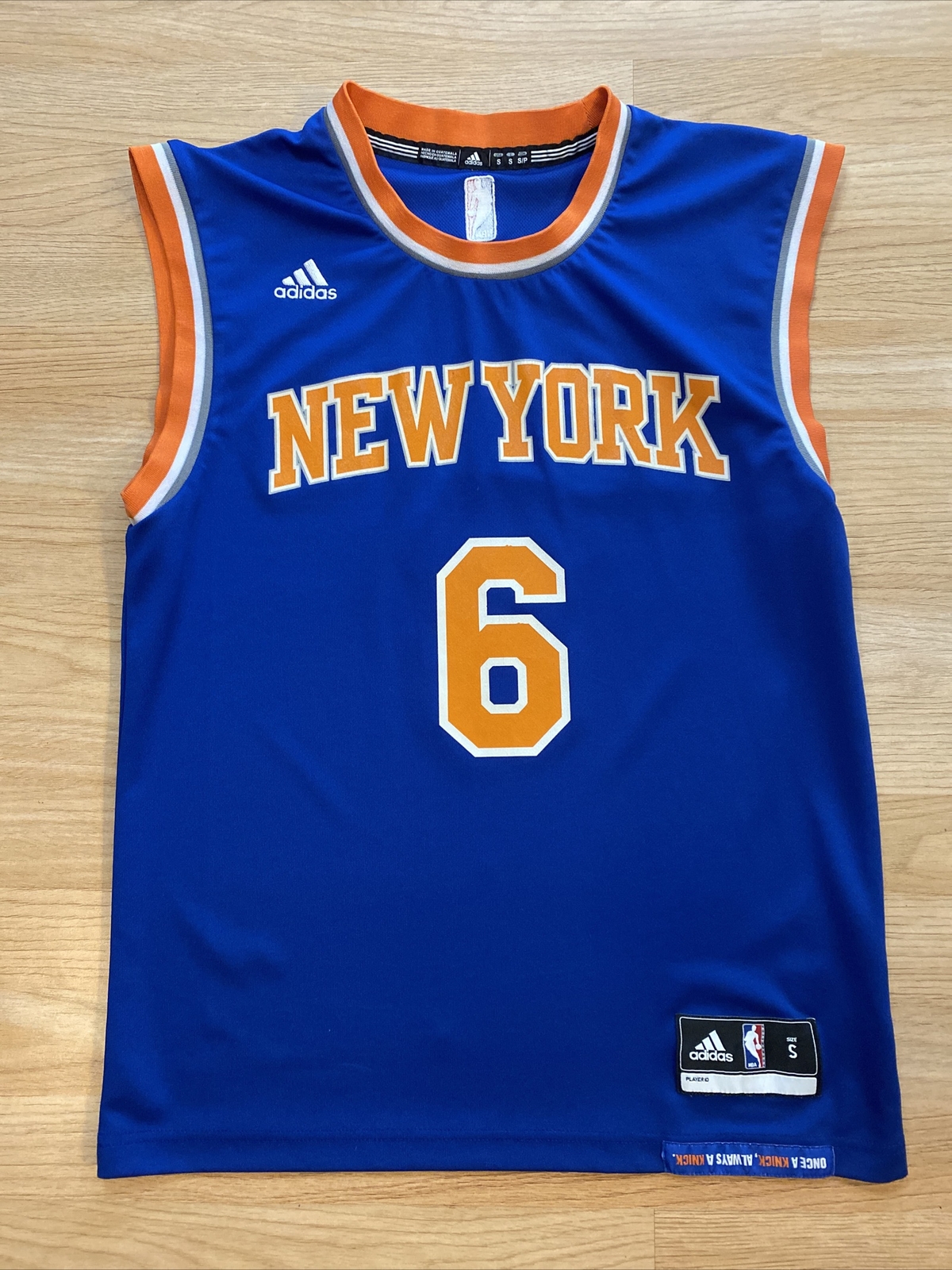 New York Knicks Jersey #6 Porzingis Sleeveless Tank Top S Adidas Men'sRelaxed gallery