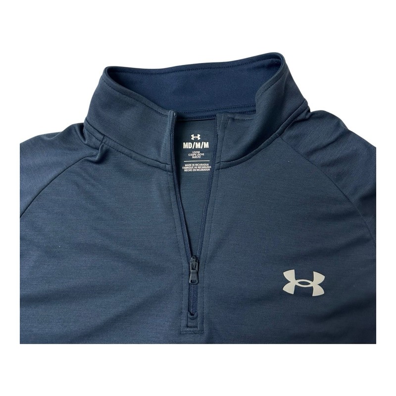 Under Armour HeatGear 1/4 Zip Loose Pullover Men's Medium Dark Blue gallery
