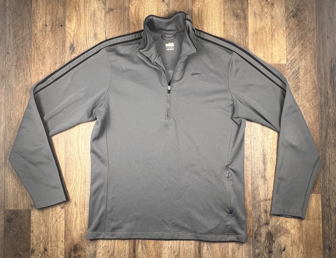 Vintage Y2k 2000s Nike FitDry Quarter Zip Mini Logo Medium Athletic Golf 1/4 gallery