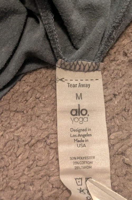 Alo Yoga Blue Short Sleeve T-Shirt Made in USA Men's Medium gallery