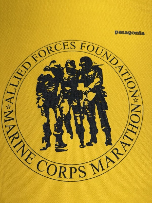 Patagonia Marine Corps Marathon Allied Forces Foundation Men’s Yellow XL Shirt gallery