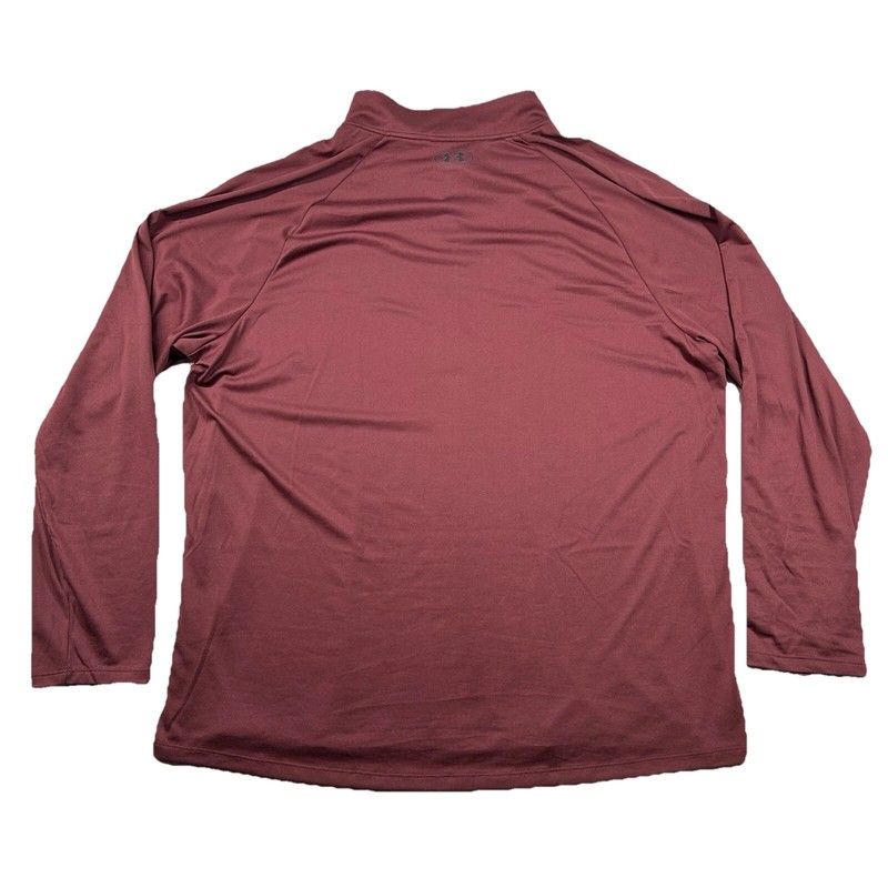 Under Armour Sweater Mens 3xl 1/4 Zip Pullover Lightweight Gym Training Maroon gallery