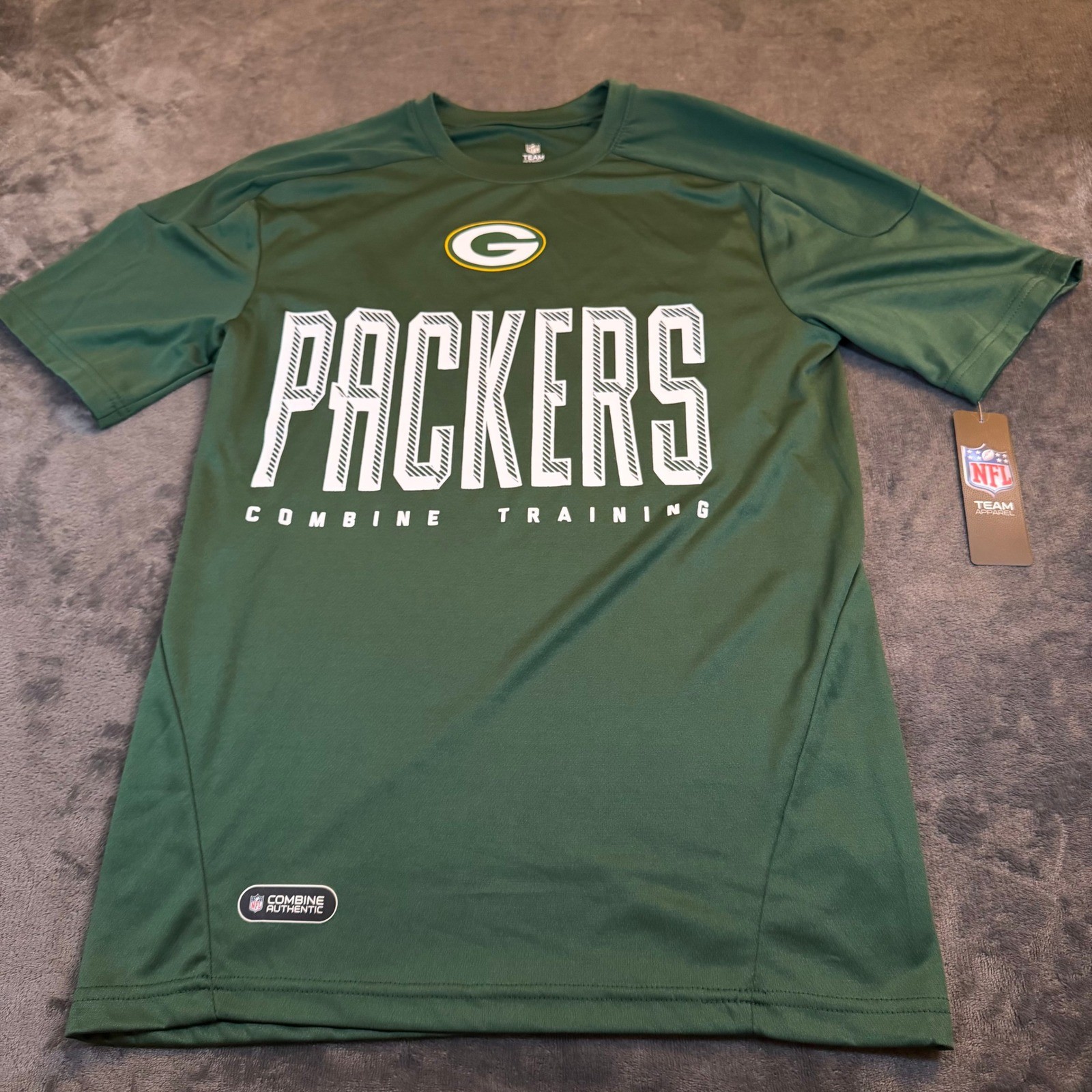 NFL Green Bay Packers Combine Training Shirt Short Sleeve Mens Small Green NWT gallery
