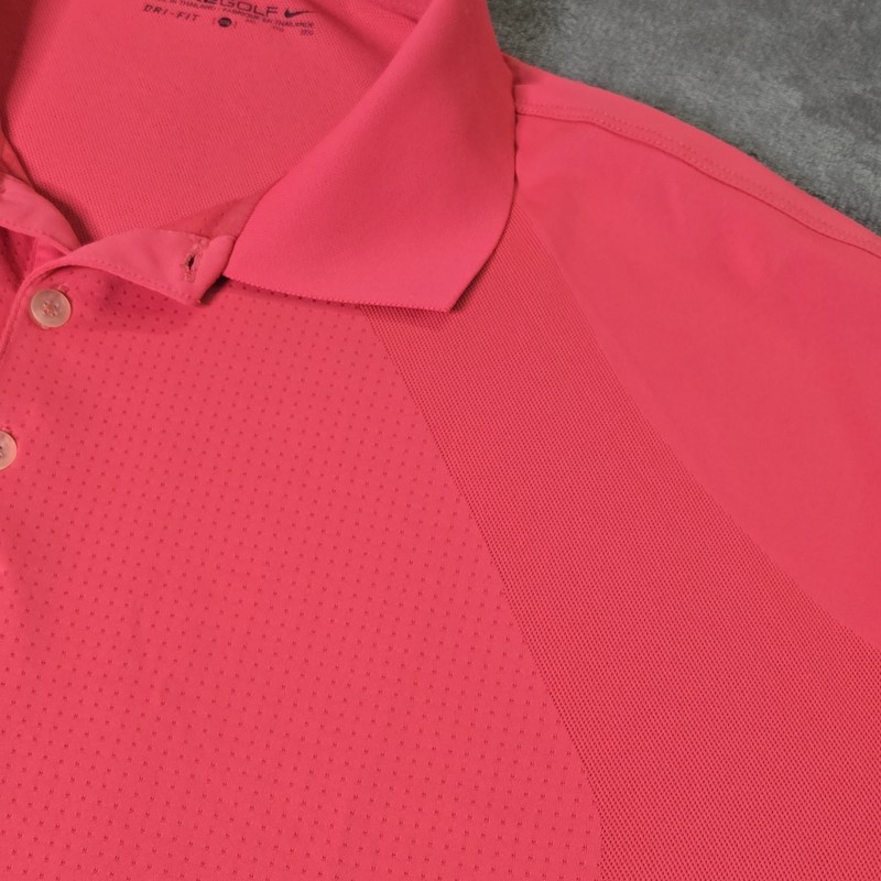 Nike Golf Polo Mens 2XL Aster Pink Dri Fit Body Mapping Ventilated Shirt Swoosh gallery