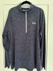 Under Armour Men’s Long Sleeve 1/4 Zip Pullover Shirt Heatgear, Size XL