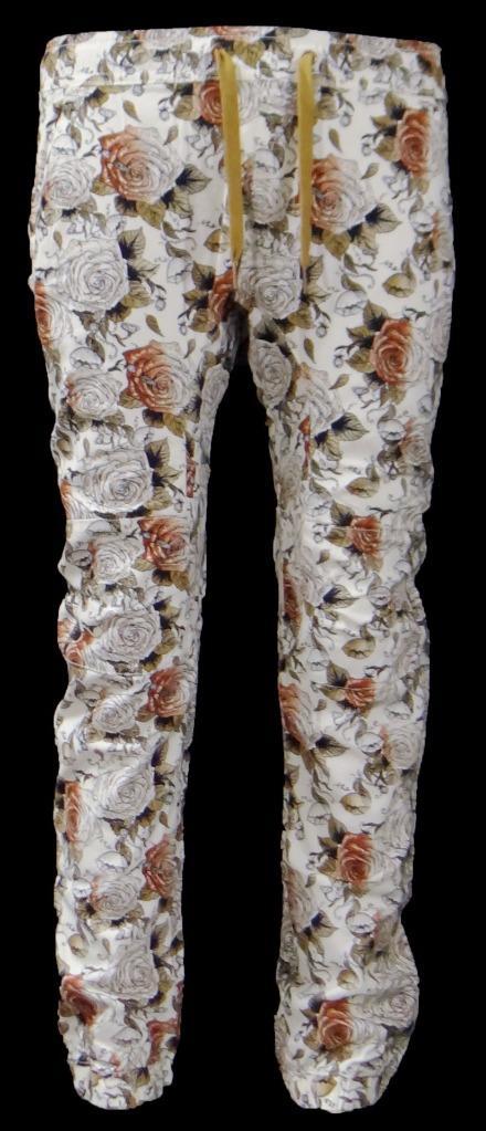 Men's American Locker Drop Crotch Slim Fit Floral Print Stone Color Joggers S-XL gallery