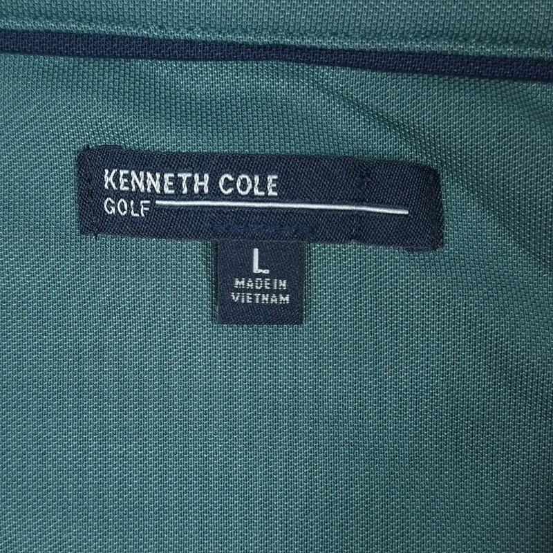Kenneth Cole Golf Performance 1/4 Zip Pullover Stretch Wicking Green Sz. Large gallery