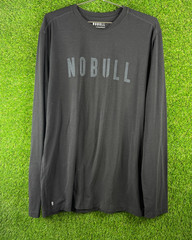 NoBull Shirt Mens Extra Large Black Long Sleeve Performance Stretch Gym