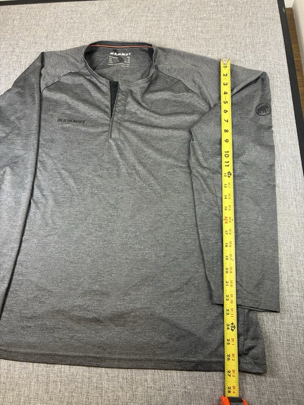 Mammut Men's Size 2XL Athletic Long Sleeve Shirt Gray Classic Trail Mammoth M33 gallery