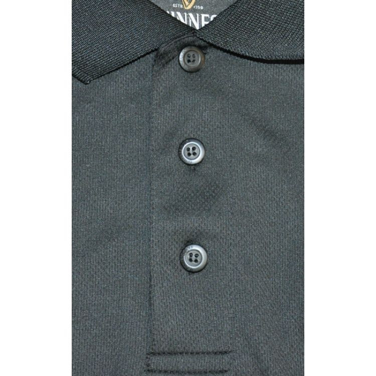 Guinness Performance Golf Polo Collared Shirt Black & Cream *Pick Your Size* gallery