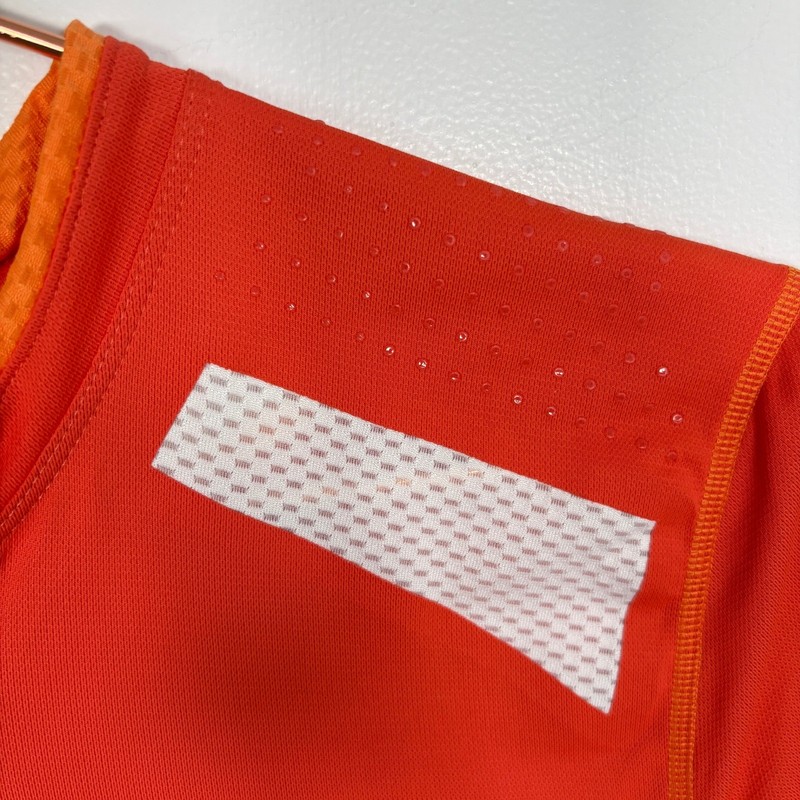 Salomon Mens Quarter Zip Running Jersey Size L Orange White ActiLite Mesh Pocket gallery