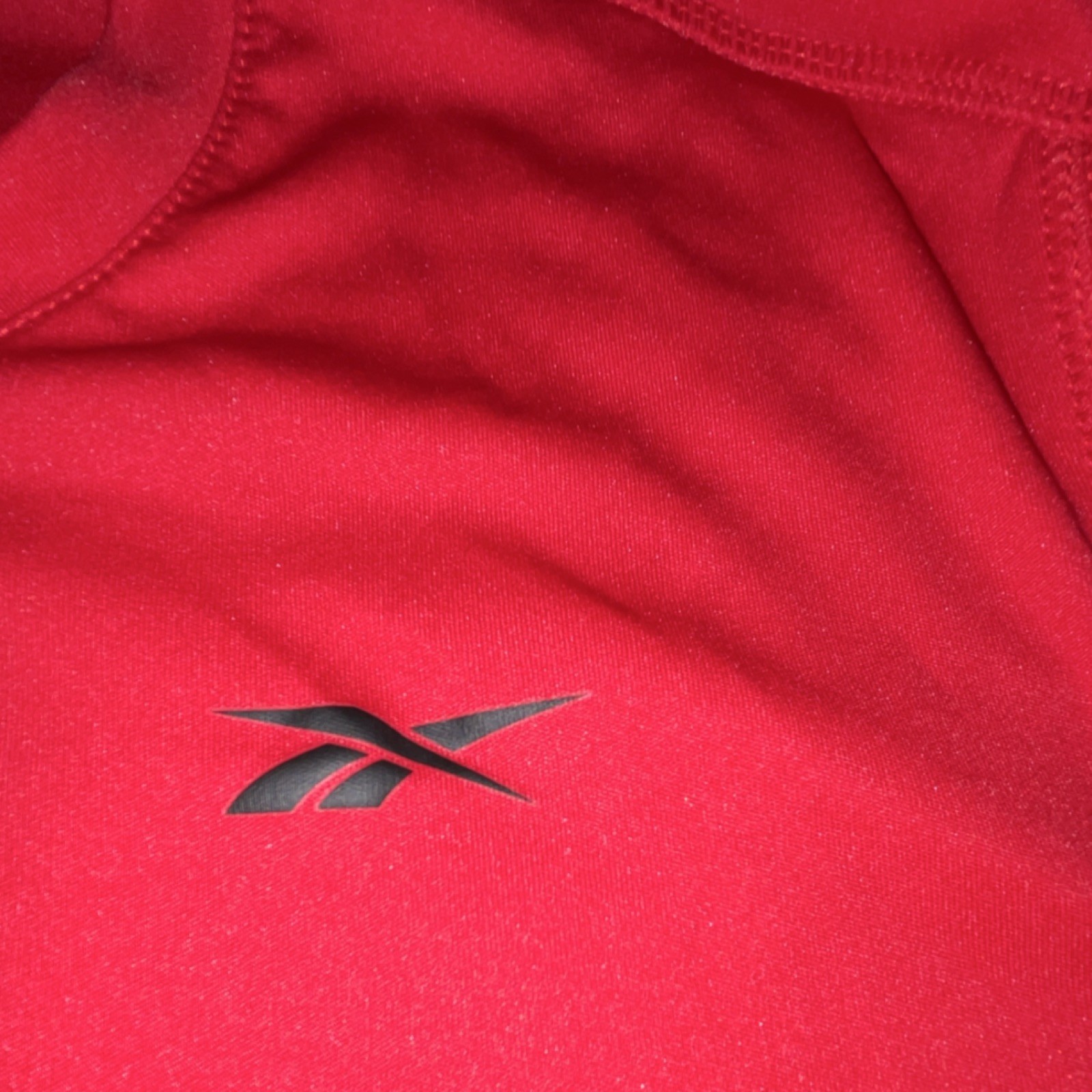 Reebok Speedwick Men's Moisture Wicking Crew Neck Red Logo Tee L gallery