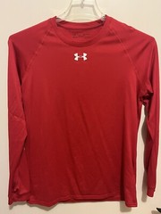 Red Under Armour Small S Loose Long Sleeve T Shirt Men’s Pull Over