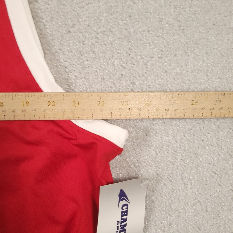 Champro Adult Large Jersey DRI-GEAR Basketball Sleeveless Sports Red White gallery