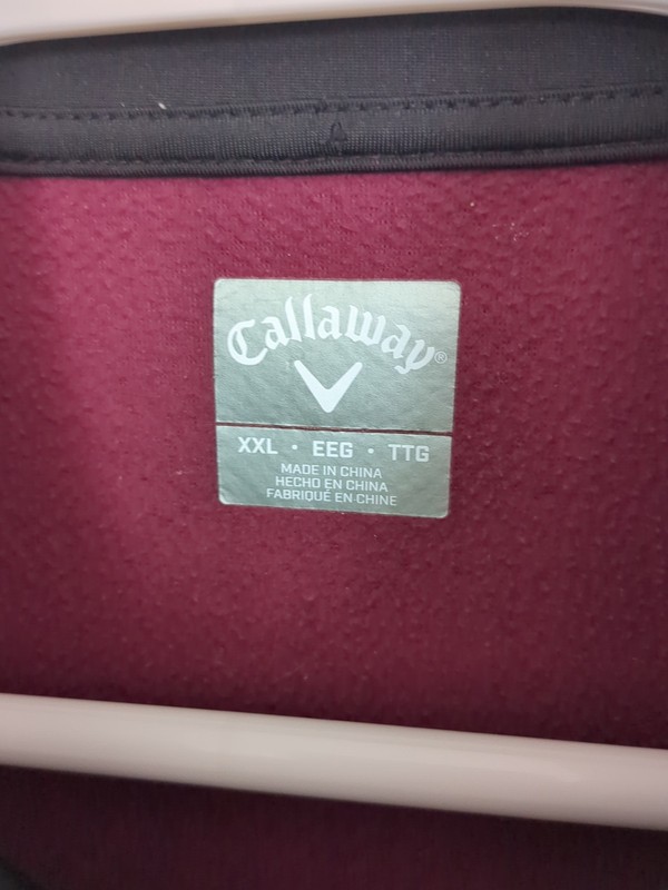 Callaway Men’s XXL Quarter Zip Pullover Long Sleeve Top Pockets gallery