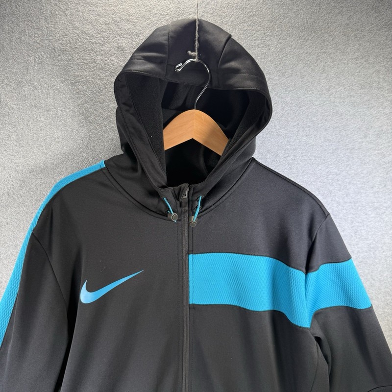 Nike Men’s GPX Training Size XL Full Zip Hooded Soccer Jacket Therma-Fit Black gallery