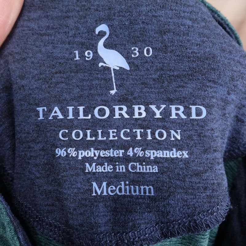 Tailorbyrd Pullover Sweater M Green 1/4 Zip Lightweight Stretch Tagless Casual gallery