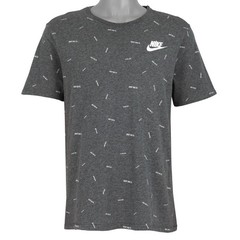 Nike Mens L Gray Just Do It All Over Print T-Shirt