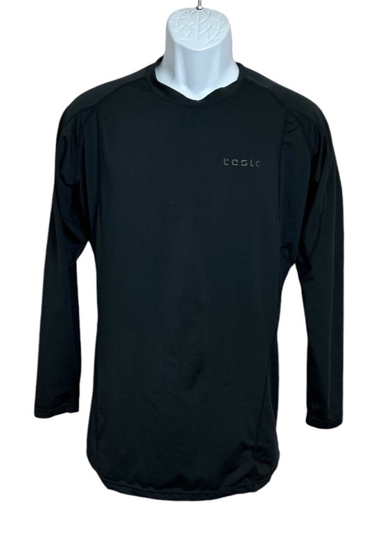 Men’s Tesla Long Sleeve Compression Base Layer Shirt Size XL Black MUD11-KLB gallery
