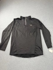 Pro Player Mens 1/4 Zip Pullover Size M Black Long Sleeve Performance Shirt