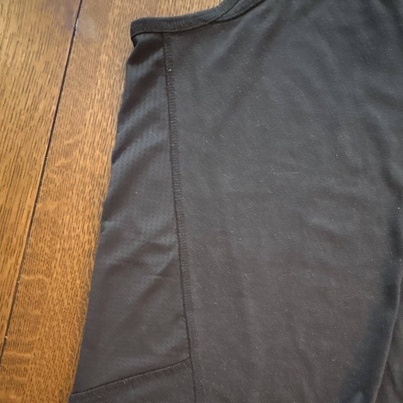 prAna Men's medium Black Sleeveless Tank Top Crew Neck Pockets Logo Polyester gallery