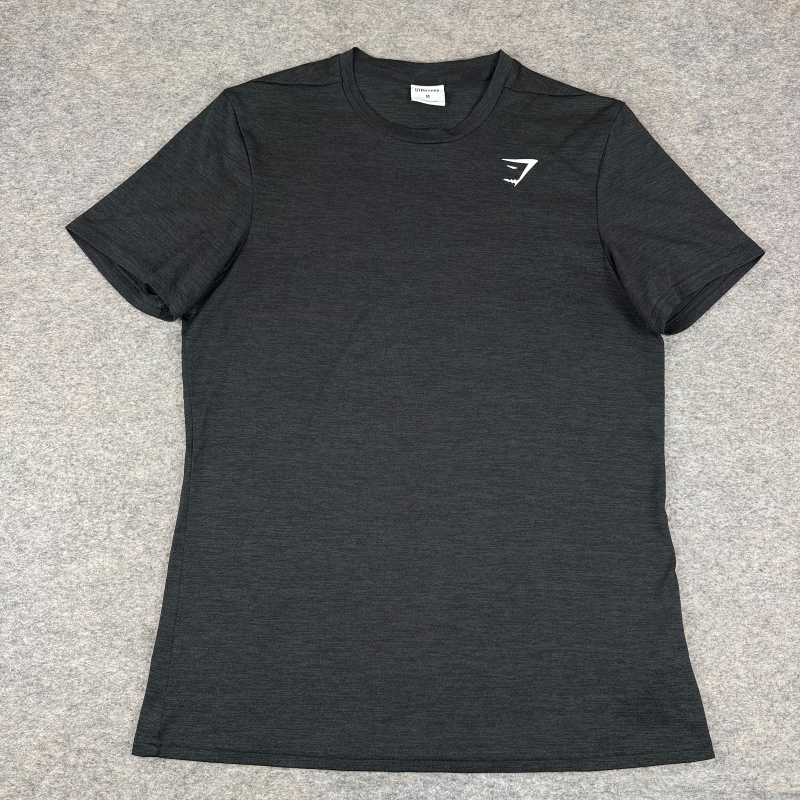 Gymshark Arrival Marl T-Shirt Tee Polyester Black Mens Medium M gallery