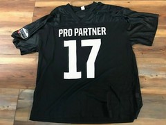 J ROYAL SEALS & ENGINEERED PRODUCTS pro partner #17 football JERSEY size 3XL