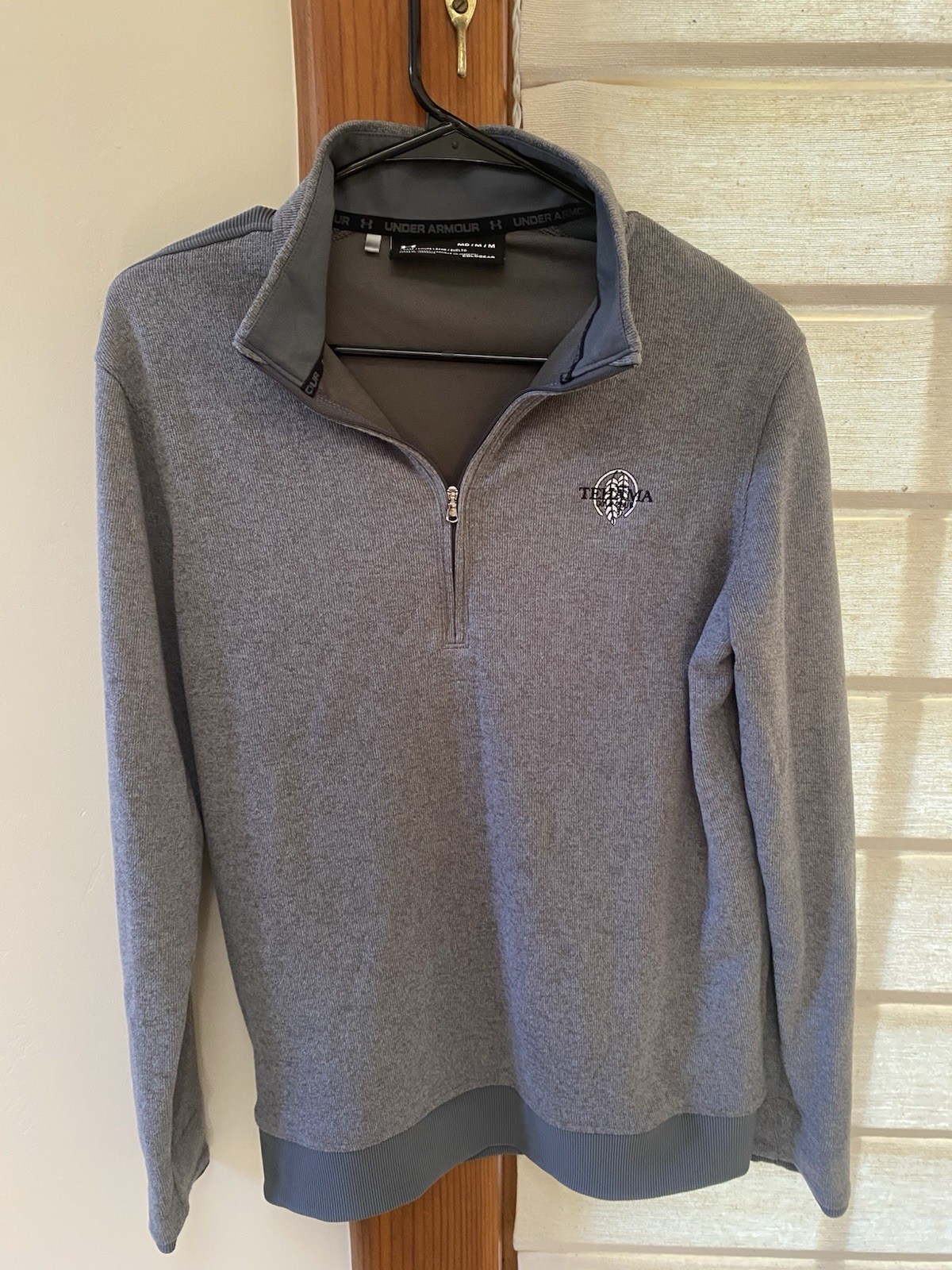 Under Armour Tehama Golf Club 1/4 Zip Pullover Men’s Medium Gray ColdGear Rare gallery