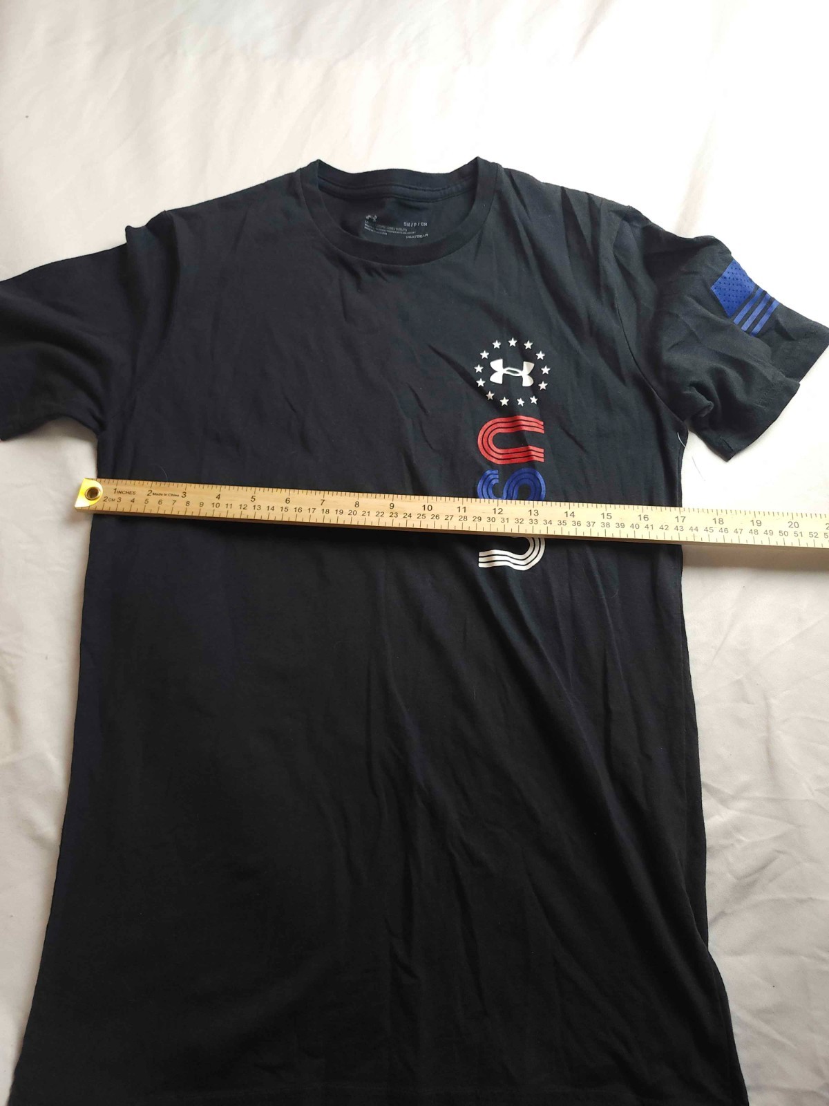 Under Armour UA Freedom United State Of America T-Shirt Mens Small Black Loose gallery