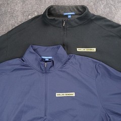 Lot 2 Dollar General Pullover 1/4 Zip Mens 4XL Port Authority Black Navy Logo