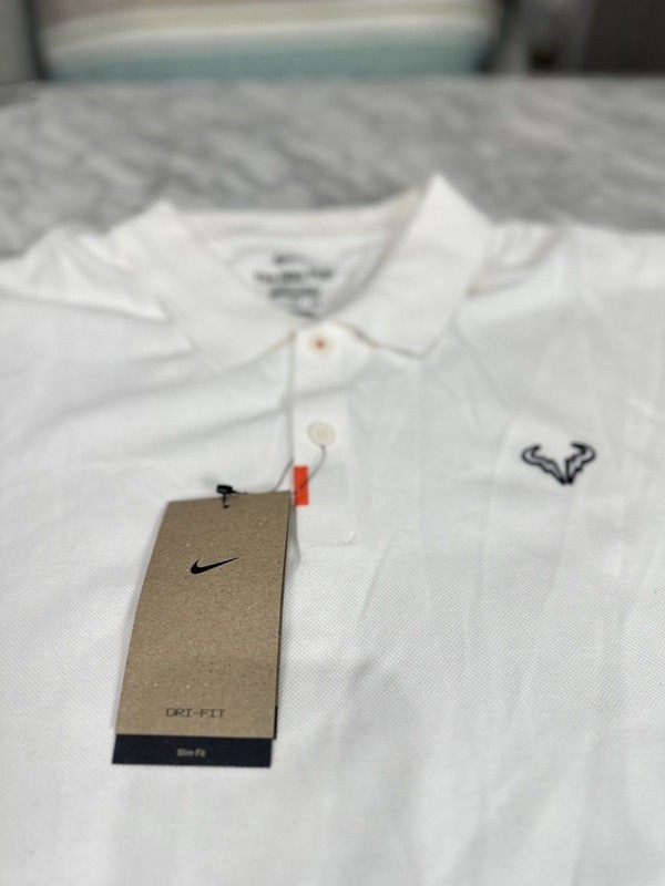 Nike The Nike Polo Rafa Slim Fit Shirt White DD8532-100 Dri-Fit Nadal Men's XXL gallery