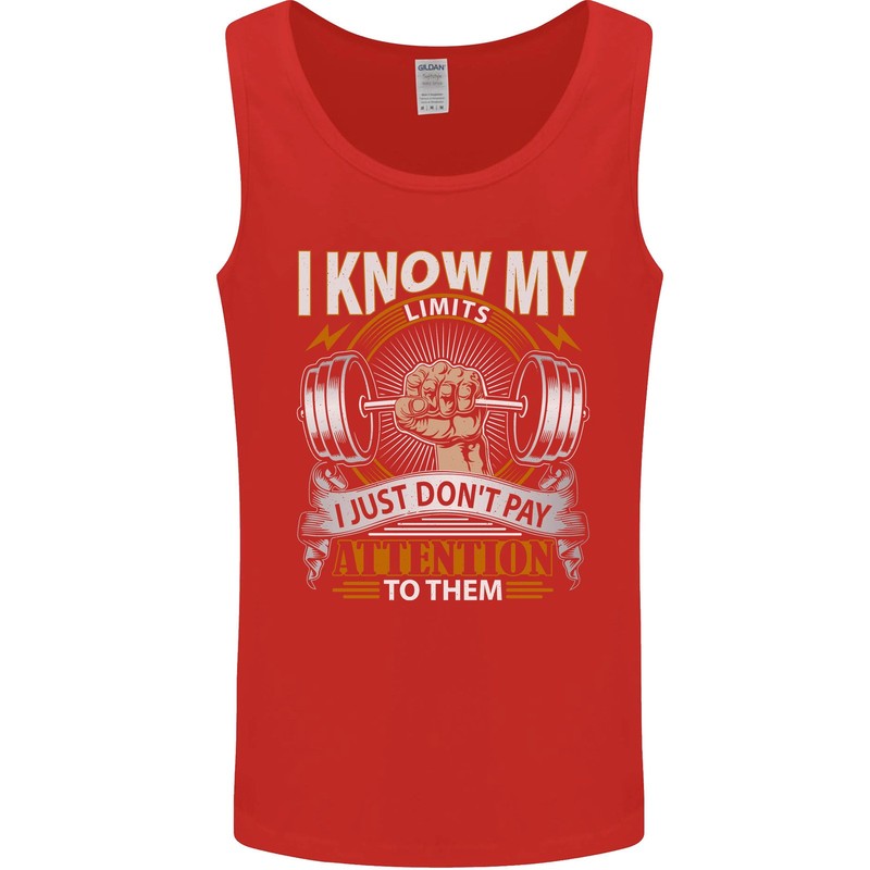 My Limits Inspirational Gym Quote Bodybuilding Mens Vest Tank Top gallery