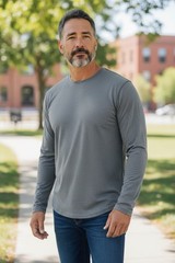 BYLT Drop Cut Lux Performance Stretch Dark Grey Crew Neck Shirt Men’s 2XLarge