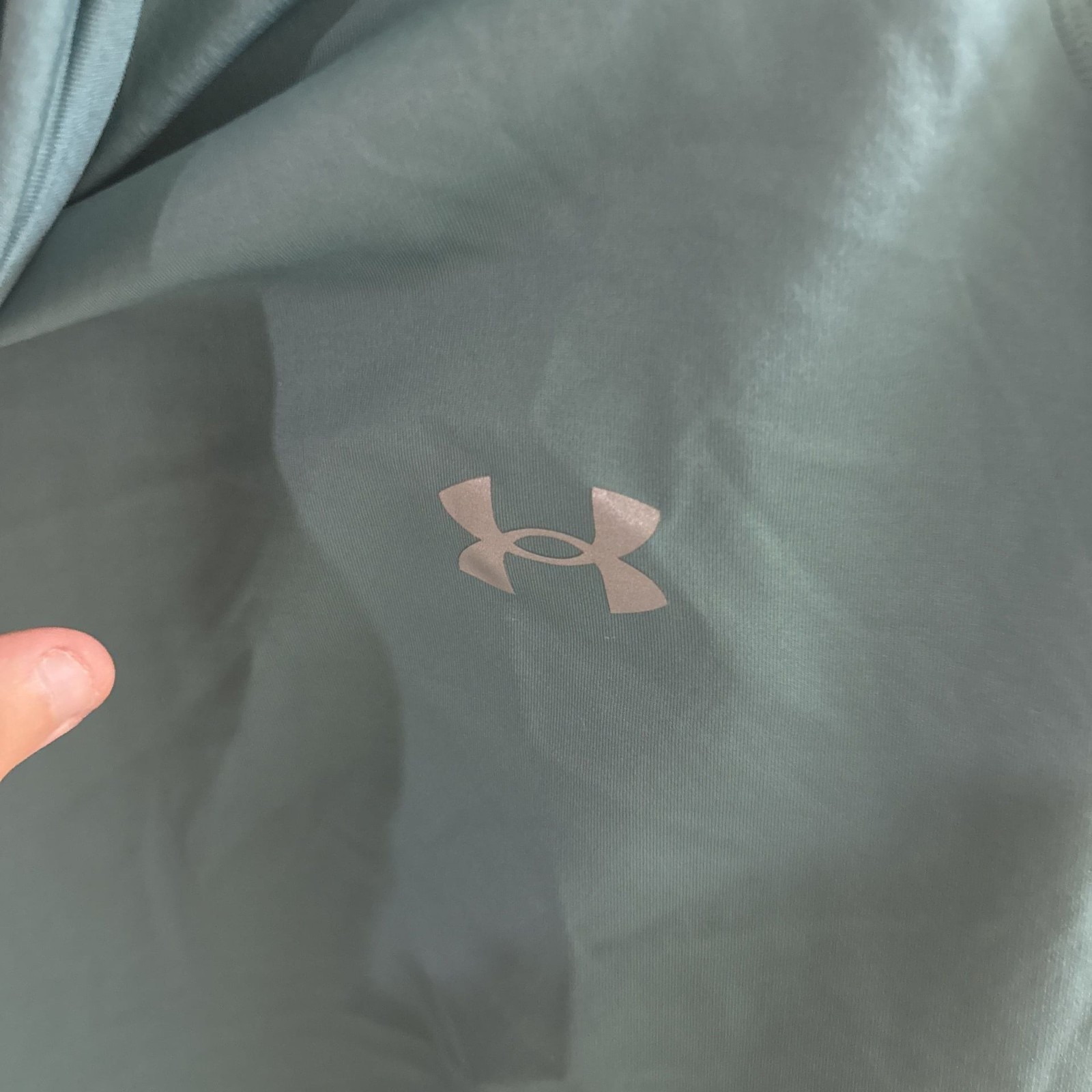 Under Armour Long-Sleeve Performance Shirt, Teal & Black, Men's Large gallery