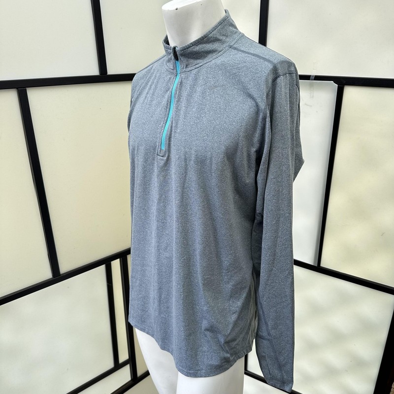 Nike Dri-FIT Pullover Mens XL Gray Quarter Zip Running Training Top 504606-480 gallery