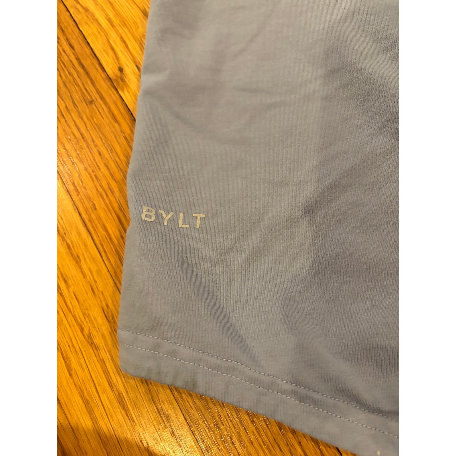 BYLT Basics Drop Cut T Shirt Mens Large lavender Athletic Stretch Crew Neck gallery