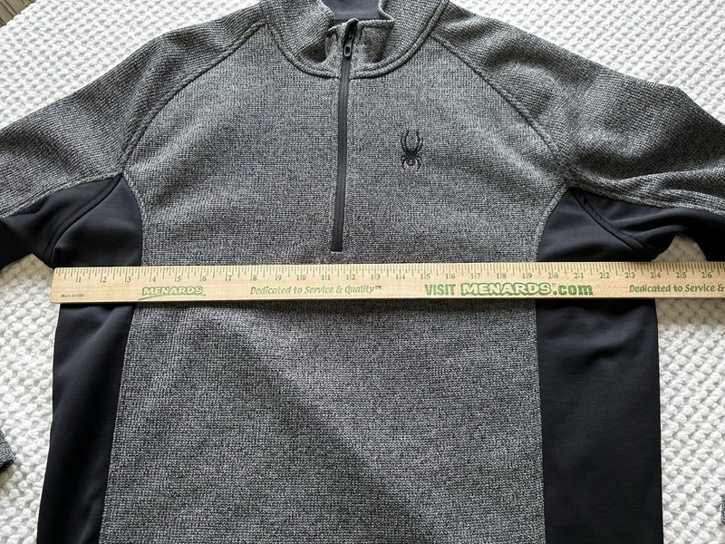 Spyder 1/4 Zip Men’s XXL Gray And Black Pullover High Neck gallery