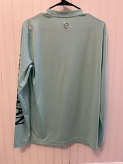 Magellan Outdoors Fish Gear Long Sleeve Performance Shirt Men’s M Aqua Green