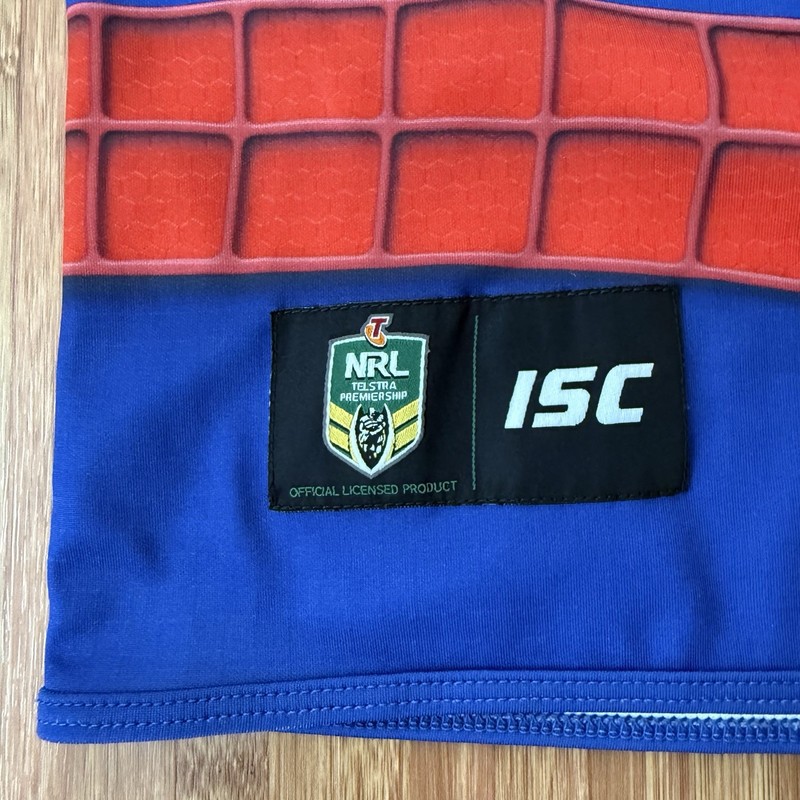 Newcastle Knights NRL Rugby ISC Spider-Man Jersey Men XXL Marvel Home Red Blue gallery