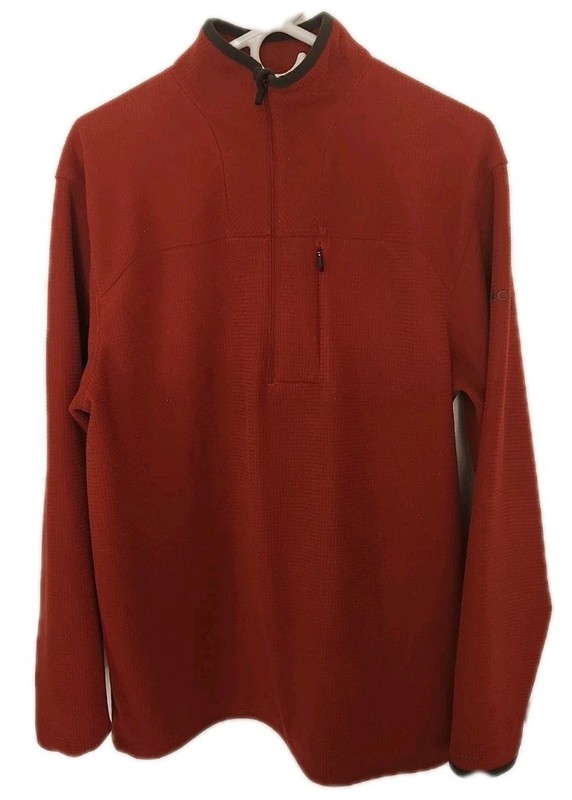 Columbia Titanium Quarter Zip Pullover Shirt Red Long Sleeve Stretchy Outdoors gallery