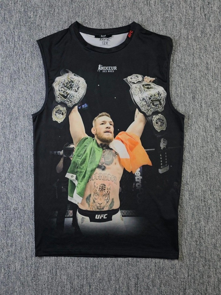 Boxeur Des Rues Conor McGregor Tank Top Men's 2X Graphic MMA Gym Boxing Workout