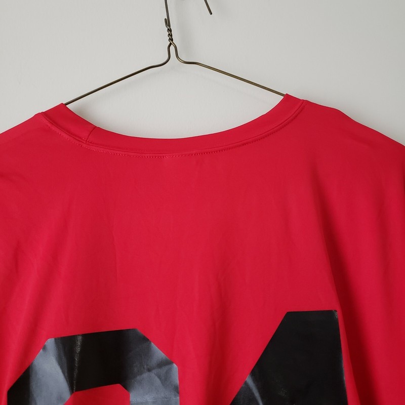 Sport-Tek T-Shirt Tee Mens Large #34 on the Back Red Activewear ST350 Preowned gallery