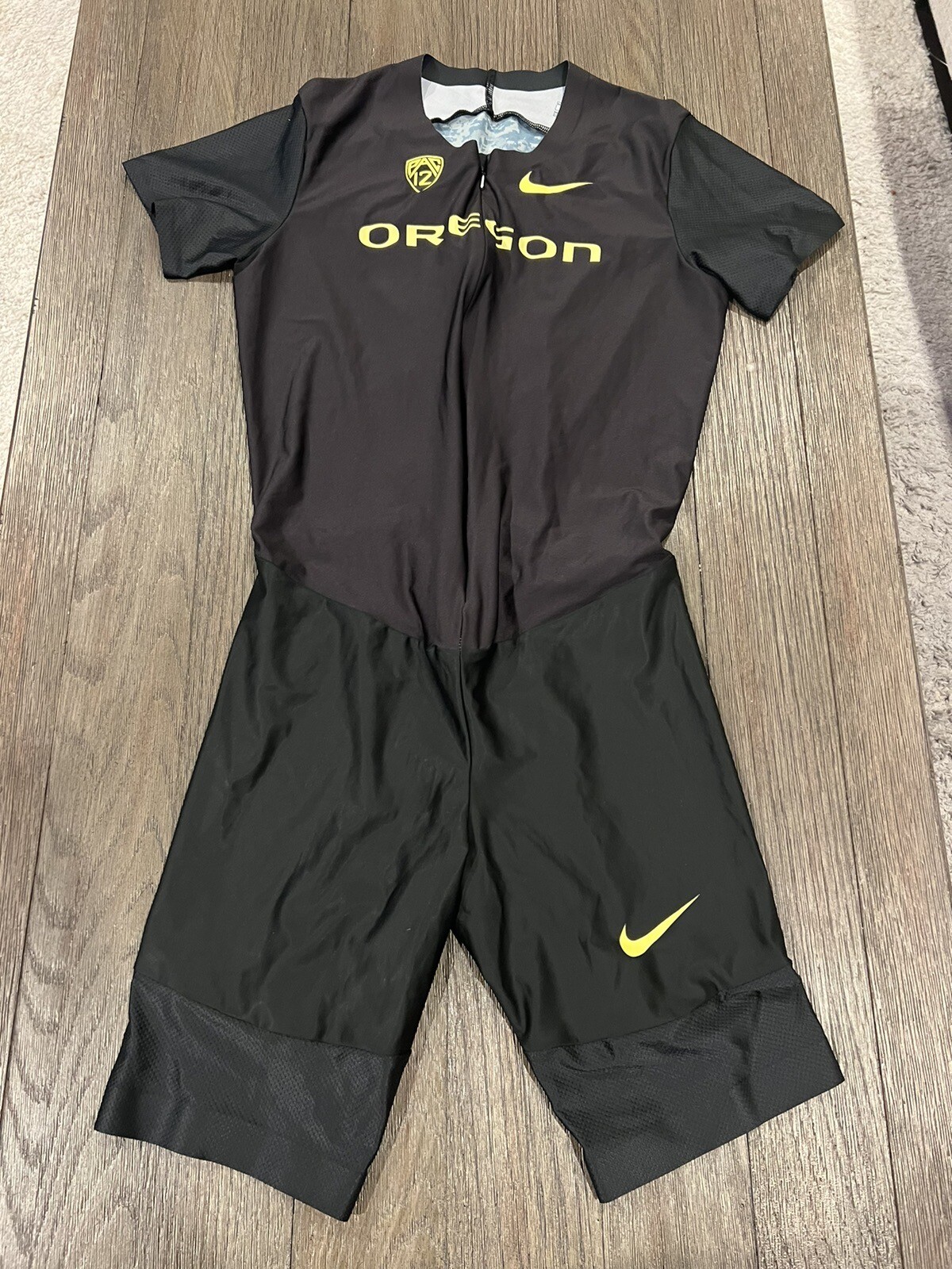 Men's Nike Pro Elite Oregon Ducks Track Unitard Speedsuit Skinsuit Black L gallery