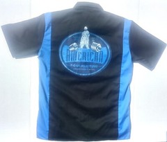 Large Deadlifting Gym Dickies Work Shirt Original Art Button Up Short Sleeve 