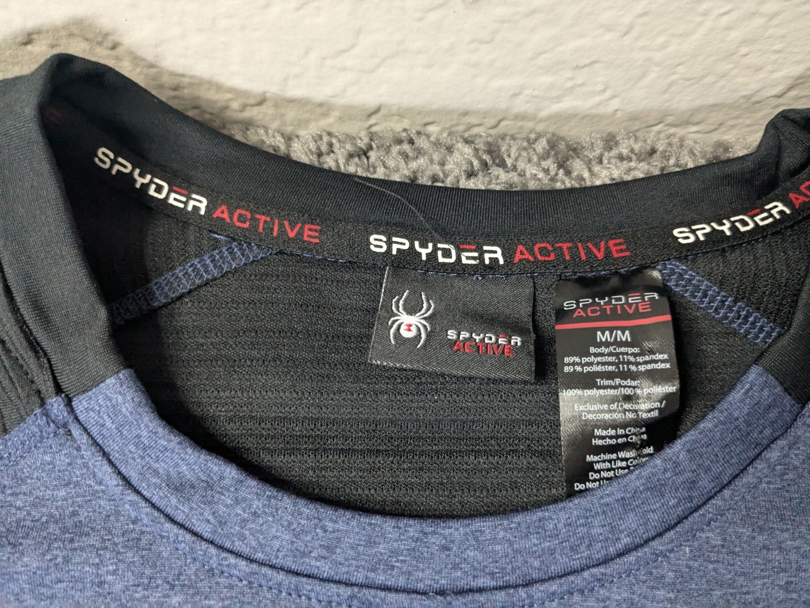 Spyder Baselayer Shirt Men’s M Active Midweight M Dust Navy Heather gallery